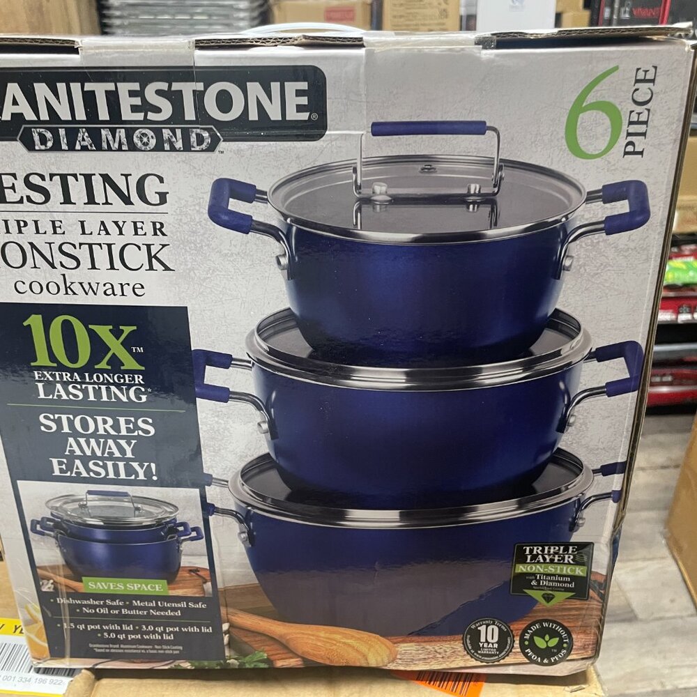 Granitestone Diamond 6-Piece Cookware Set - Picture 4 of 4
